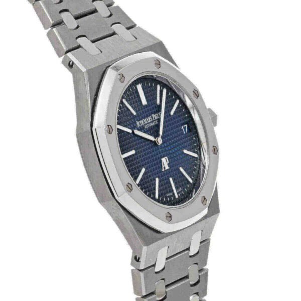Audemars Piguet Oak Jumbo Extra-Thin, 39mm, Titanium, blue dial, 15202IP.OO.1240IP.01