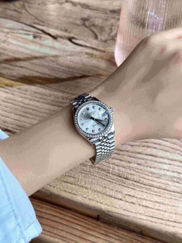 Rolex Datejust 278384RBR-0034 White Gold Stainless Steel Silver Dial