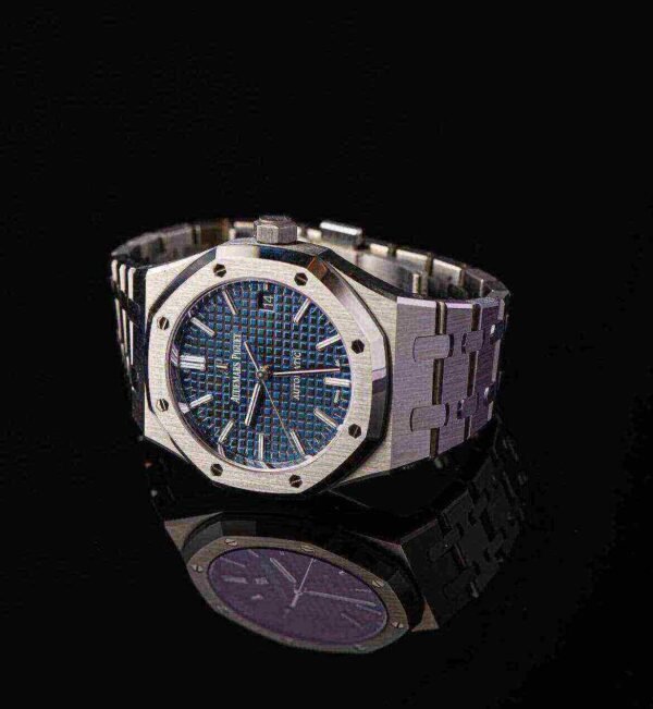 Audemars Piguet Oak Selfwinding Blue dial, 37mm, Stainless steel, 15450ST.OO.1256ST.03