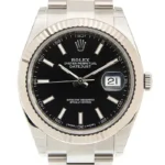 Rolex Oyster Perpetual Datejust 126334-0017 41mm Stainless Steel Fluted / Oyster / Black