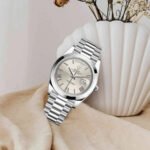 Rolex Day-Date 228206-0014 Presidential Silver dial, Smooth Bezel, President bracelet