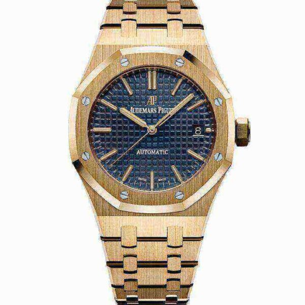 Audemars Piguet Oak Selfwinding, Blue dial, 37mm, Yellow gold, 15450BA.OO.1256BA.02