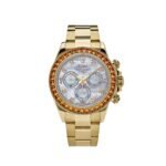 Rolex Daytona 116578SACO Yellow Gold Sapphire Bezel Mother Of Pearl Dial