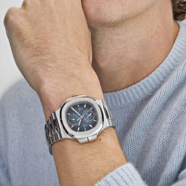 Patek Philippe Nautilus 5990/1A-011 'Travel Time' Flyback Chronograph Stainless Steel Blue Dial (2024)