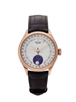 Rolex Cellini 50535 Rose Gold White Dial Moon Phase