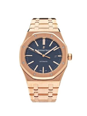 Audemars Piguet Royal Oak Selfwinding Rose Gold Blue Dial 15400OR.OO.1220OR.03