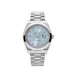 Rolex Day-Date II 218206 Platinum Blue Diamond Dial