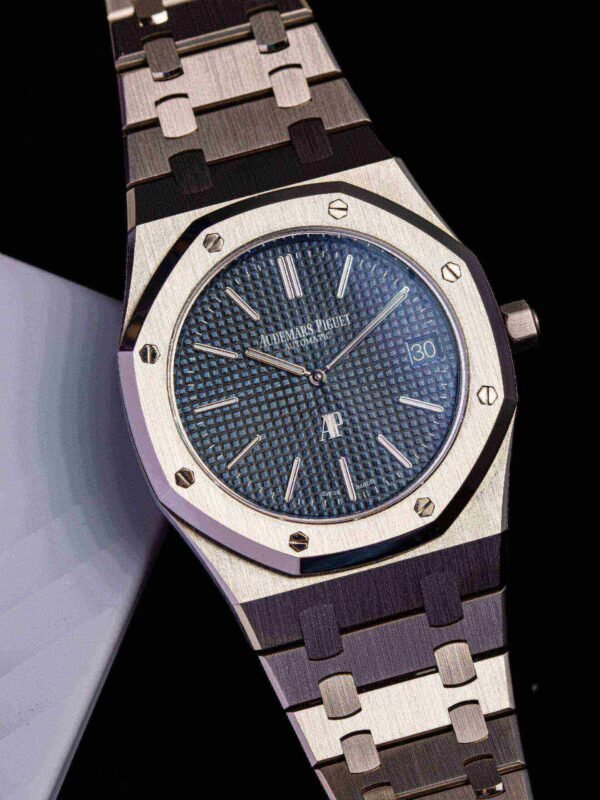 Audemars Piguet Oak Jumbo Extra-Thin, 39mm, Titanium, blue dial, 15202IP.OO.1240IP.01