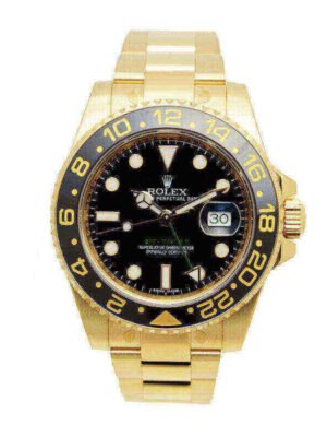 Rolex GMT Master II 116718LN-78208 40mm Yellow Gold Stainless Steel Automatic Black Dial