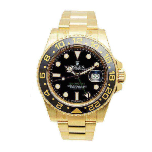 Rolex GMT Master II 116718LN-78208 40mm Yellow Gold Stainless Steel Automatic Black Dial