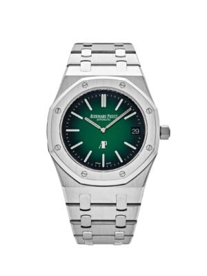 Audemars Piguet Royal Oak 15202PT.OO.1240PT.01 'Jumbo' Extra-Thin Platinum Green Dial