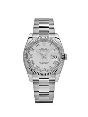 Rolex Datejust 116234 Stainless Steel and White Gold White Dial