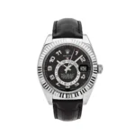 Rolex Sky-Dweller 326139-L(FC) White Gold Black Dial Leather Strap