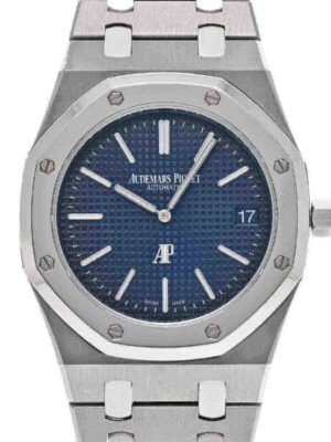 Audemars Piguet Oak Jumbo Extra-Thin, 39mm, Titanium, blue dial, 15202IP.OO.1240IP.01