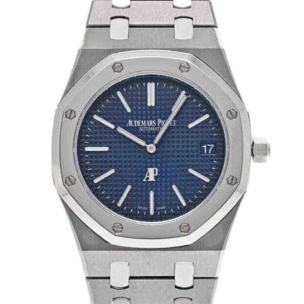 Audemars Piguet Oak Jumbo Extra-Thin, 39mm, Titanium, blue dial, 15202IP.OO.1240IP.01