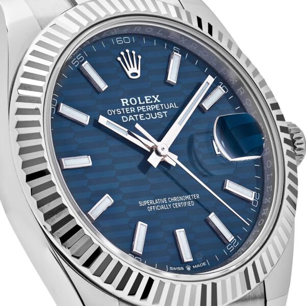 Rolex Datejust 126334 Stainless Steel Fluted Motif Blue Dial Oyster
