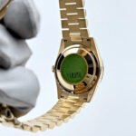 Rolex Day-Date 118388 Yellow Gold White Mother of Pearl Dial Diamond Bezel