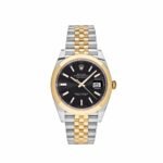 Rolex Datejust 126303 Stainless Steel Yellow Gold Black Dial Jubilee
