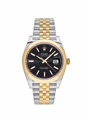 Rolex Datejust 126303 Stainless Steel Yellow Gold Black Dial Jubilee