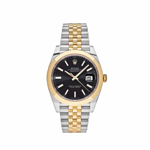 Rolex Datejust 126303 Stainless Steel Yellow Gold Black Dial Jubilee