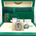 Rolex Datejust 278384RBR-0034 White Gold Stainless Steel Silver Dial