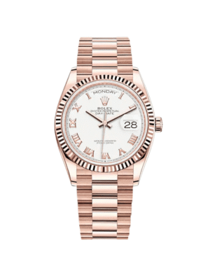 Rolex Day-Date 128235-0070 Rose Gold White Dial