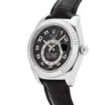 Rolex Sky-Dweller 326139-L(FC) White Gold Black Dial Leather Strap