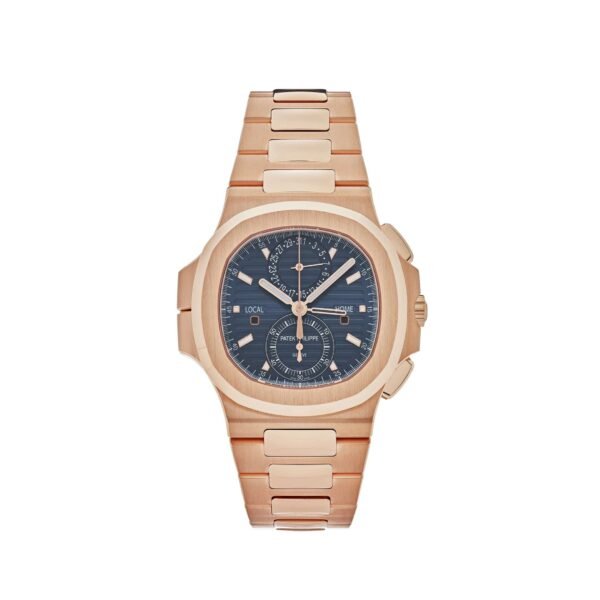Patek Philippe Nautilus 5990/1R-001 Travel Time Flyback Chronograph Rose Gold Blue Dial (2024)