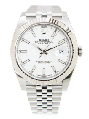 Rolex Oyster Perpetual Datejust 126334 41mm Stainless Steel Fluted / Oyster / White