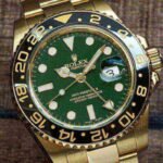 Rolex GMT Master II 116718 LN 40mm Yellow Gold Stainless Steel Automatic Green Dial