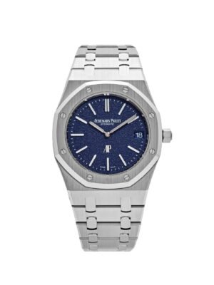 Audemars Piguet Royal Oak 16202BC.OO.1240BC.02 'Jumbo' Extra-Thin White Gold Grainy Blue Dial (2024)