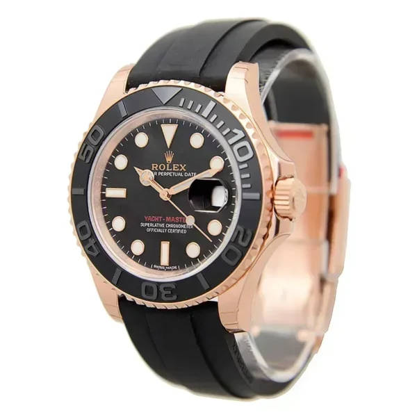 Rolex Yacht-Master 116655 Black 40mm Automatic Black Dial 18 ct Everose Gold