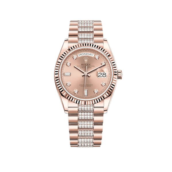 Rolex Day-Date 128235 Rose Gold rose Diamond Dial