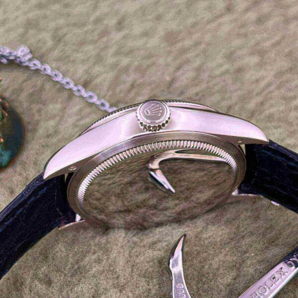 Rolex Cellini Date White Gold Blue Dial Mens Watch 50519-L