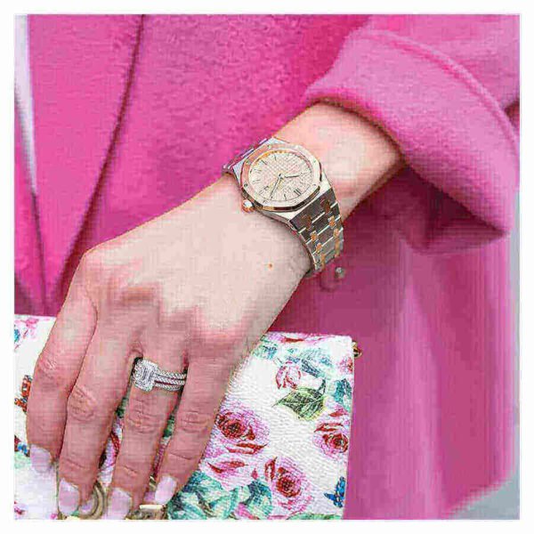 Audemars Piguet Two Tone 33MM Royal Oak Automatic Watch for Womens 67650SR.OO.1261SR.01