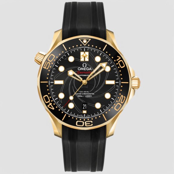 Omega Seamaster Diver 300M 42 mm, Steel _ Yellow Gold on Rubber Strap, 210.62.42.20.01.001