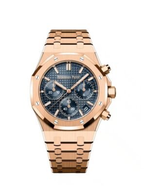 Audemars Piguet Royal Oak 26240OR.OO.1320OR.01 Selfwinding Chronograph '50th Anniversary' Rose Gold Blue Dial