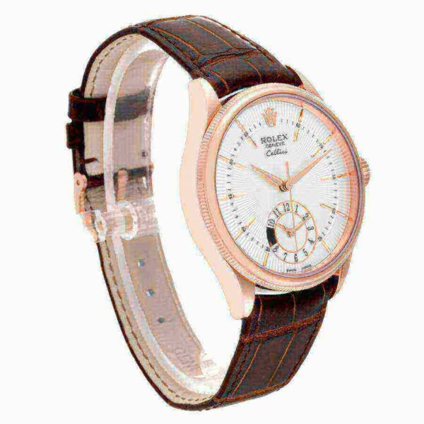 Rolex Cellini Dual Time Everose Rose Gold Automatic Mens Watch 50525-0008 NOS