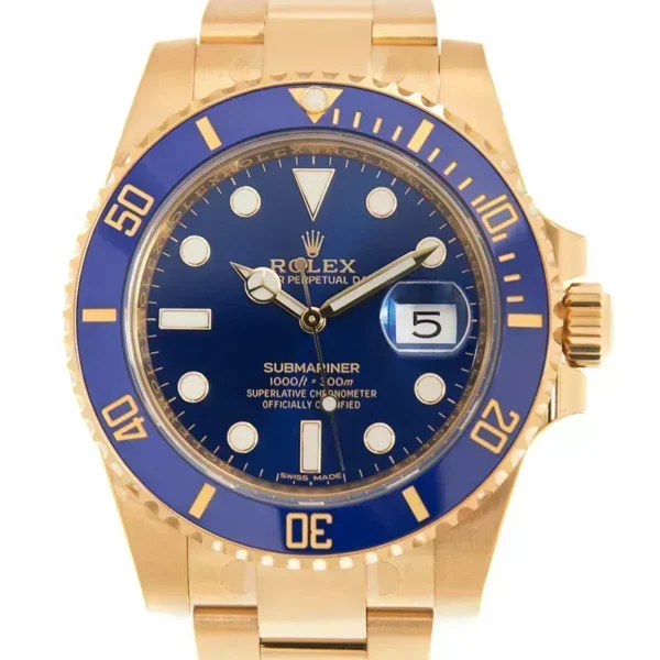Rolex Submariner 116618LN-0003 40mm 18K Yellow Gold Oyster Bracelet Automatic Blue Dial