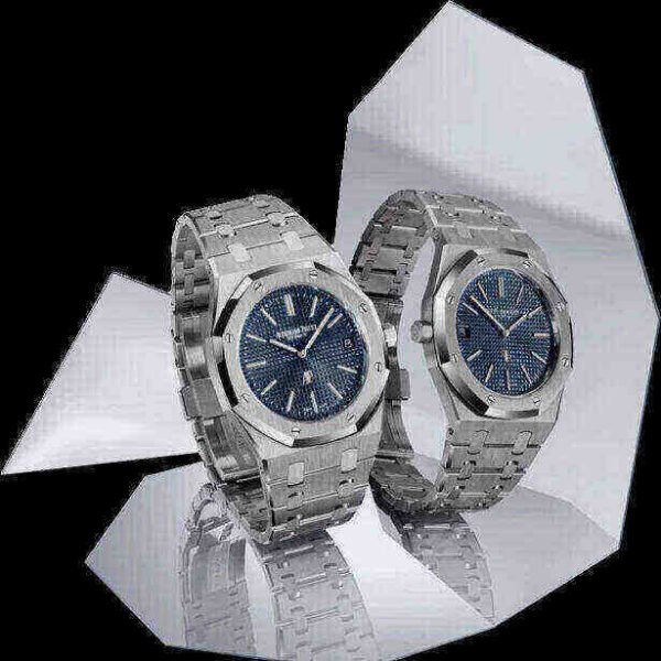 Audemars Piguet Oak Jumbo Extra-Thin Stainless Steel Blue dial Watch 15202ST.OO.1240ST.01