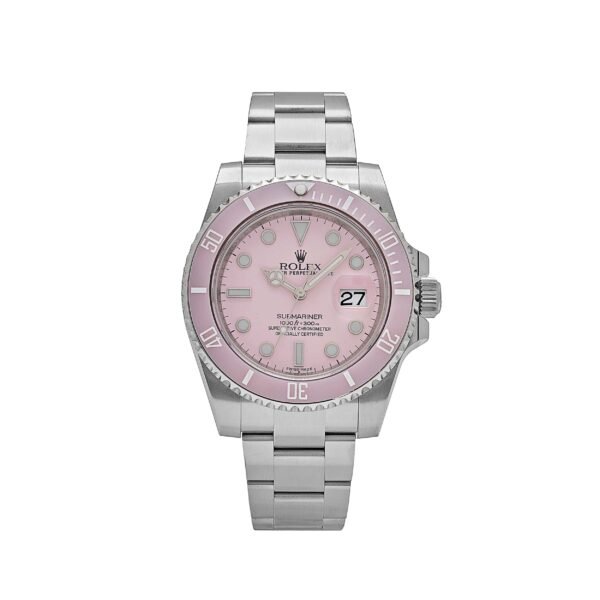 Rolex Submariner Date 116610LN Stainless Steel With Aftermarket Custom Made Pink Dial
