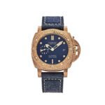 Panerai Submersible Bronzo Blu Abisso PAM01074 Brushed Bronze Blue Dial