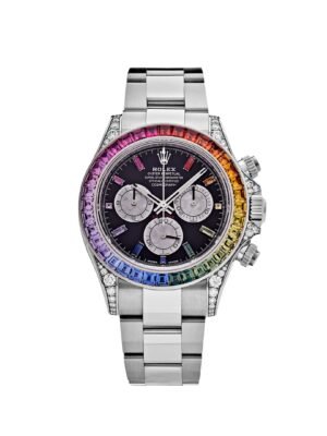 Rolex Daytona 116599RBOW 'Rainbow' White Gold Black Dial Sapphire Bezel
