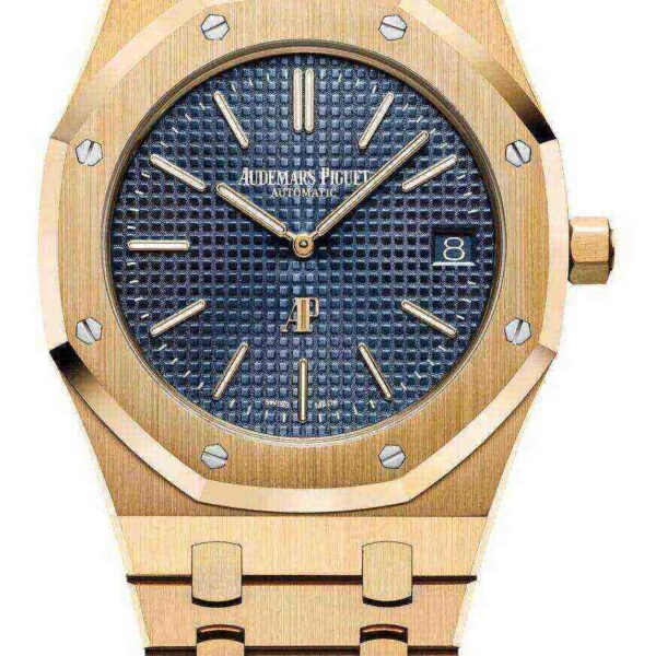 Audemars Piguet Oak Jumbo Extra-thin 39mm Blue dial Yellow Gold Watch 15202BA.OO.1240BA.01