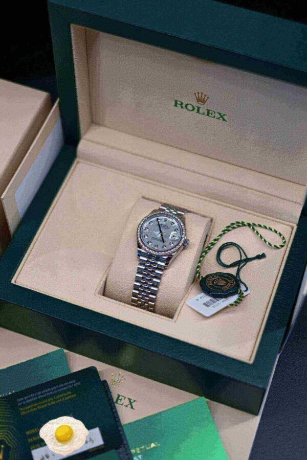Rolex Datejust 126284RBR-0012 Stainless Steel White Gold Mother of Pearl Dial