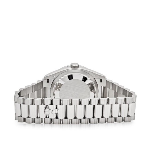 Rolex Day-Date 128396TBR Platinum Ice Blue Dial Diamond Bezel (2024)