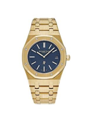 Audemars Piguet Royal Oak 15202BA.OO.1240BA.01 'Jumbo' Extra Thin Yellow Gold Blue Dial (2021)