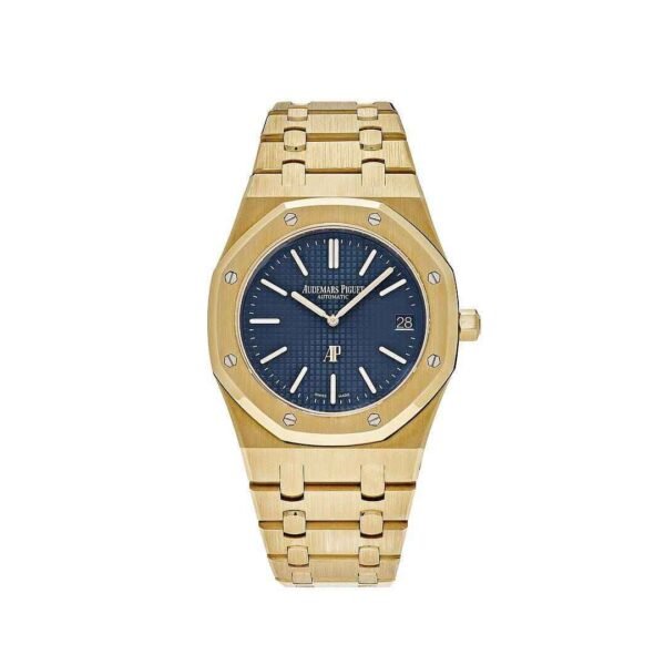 Audemars Piguet Royal Oak 15202BA.OO.1240BA.01 'Jumbo' Extra Thin Yellow Gold Blue Dial (2021)
