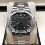 Patek Philippe Nautilus 5711/1300A Stainless Steel Green Dial Diamond Bezel