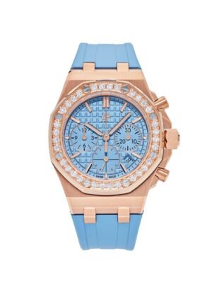 Audemars Piguet Royal Oak Offshore 26231OR.ZZ.A085CA.01 Chronograph Rose Gold Blue Dial Diamond Bezel (2023)